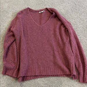 American Eagle Outfitters V-Neck Sweater - Dusty Rose